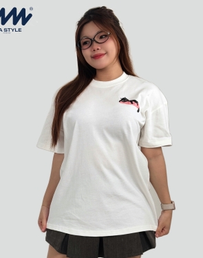 Áo Thun Unisex MIA Style Chính Hãng Màu Trắng, Vải Cotton 2 Chiều Dày Dặn Cao Cấp In 3D