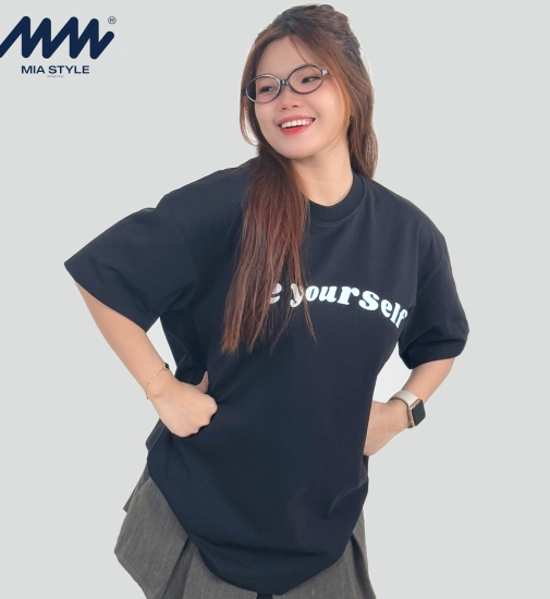 Áo Thun Unisex MIA Style Chính Hãng Màu Đen, Vải Cotton 2 Chiều Dày Dặn Cao Cấp In 3D