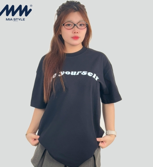 Áo Thun Unisex MIA Style Chính Hãng Màu Đen, Vải Cotton 2 Chiều Dày Dặn Cao Cấp In 3D