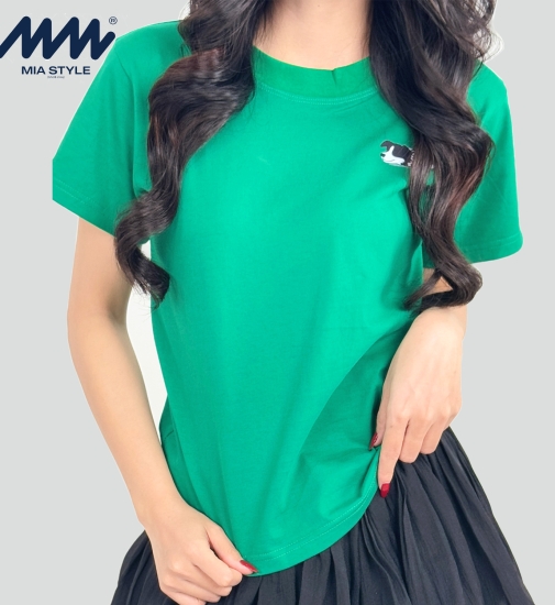 Áo Baby Tee MIA Style Chính Hãng Màu Xanh, Vải Cotton 2 Chiều Dày Dặn Cao Cấp In 3D