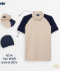 Áo Polo Nam Nữ Cotton Raglan Classic MIA STYLE | Phối Tay Năng Động, Thoáng Mát