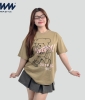 Áo Thun Unisex MIA Style Chính Hãng Màu Nâu, Vải Cotton 2 Chiều Dày Dặn Cao Cấp In 3D